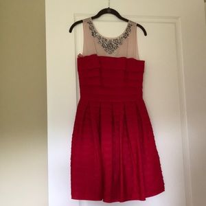 BCBGmaxazria red embellished dress